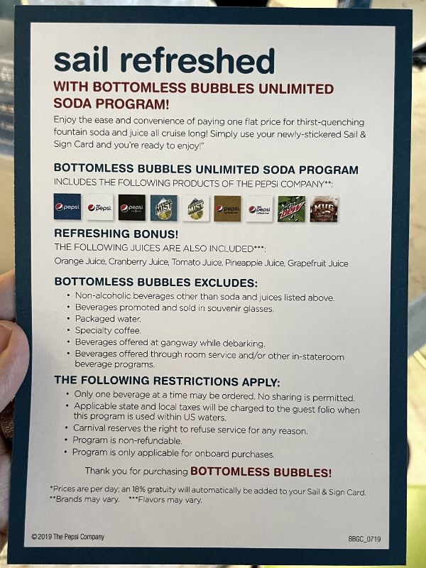 Carnival Cruise Drink Prices: Planning Onboard Beverages